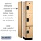 Salsbury Industries Wardrobe Locker, 15" W, 18" D, 76" H, (1) Wide, (3) Openings, Maple 23168MAP
